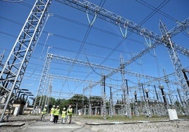 Subestación eléctrica de Hernani, punto de conexión previsto (o alternativamente el de Gatika) para el proyecto fallido Britib.