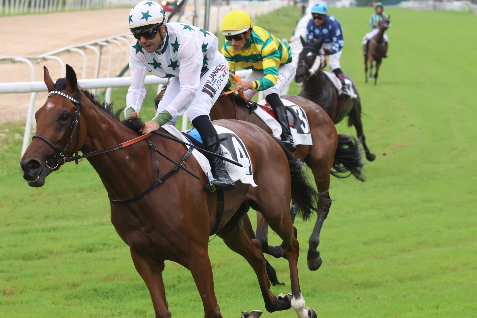 Carrera de caballos en el hipódromo de San Sebastián