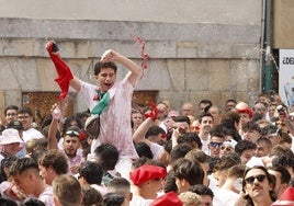 La plaza del Ayuntamiento de Pamplona, abarrotada.
