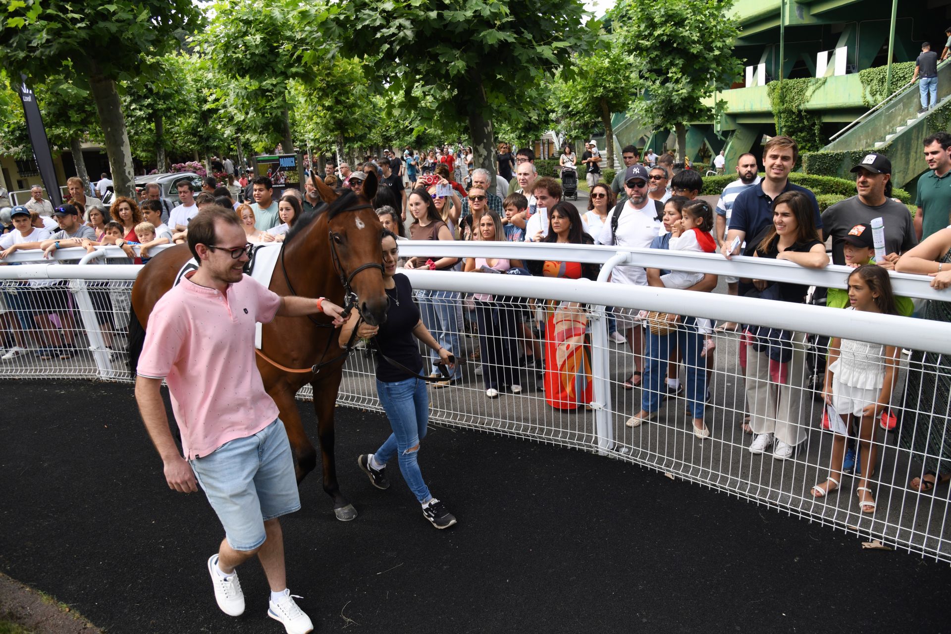 Carrera de caballos en el hipódromo de San Sebastián
