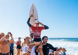 Erostarbe, exultante tras ganar la final en Ballito (Sudáfrica).