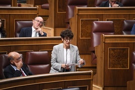 Maribel Vaquero, portavoz del PNV en el Congreso, en un reciente pleno.