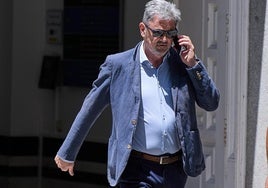 Antxon Alonso, a su llegada este lunes a la Audiencia Nacional en Madrid.