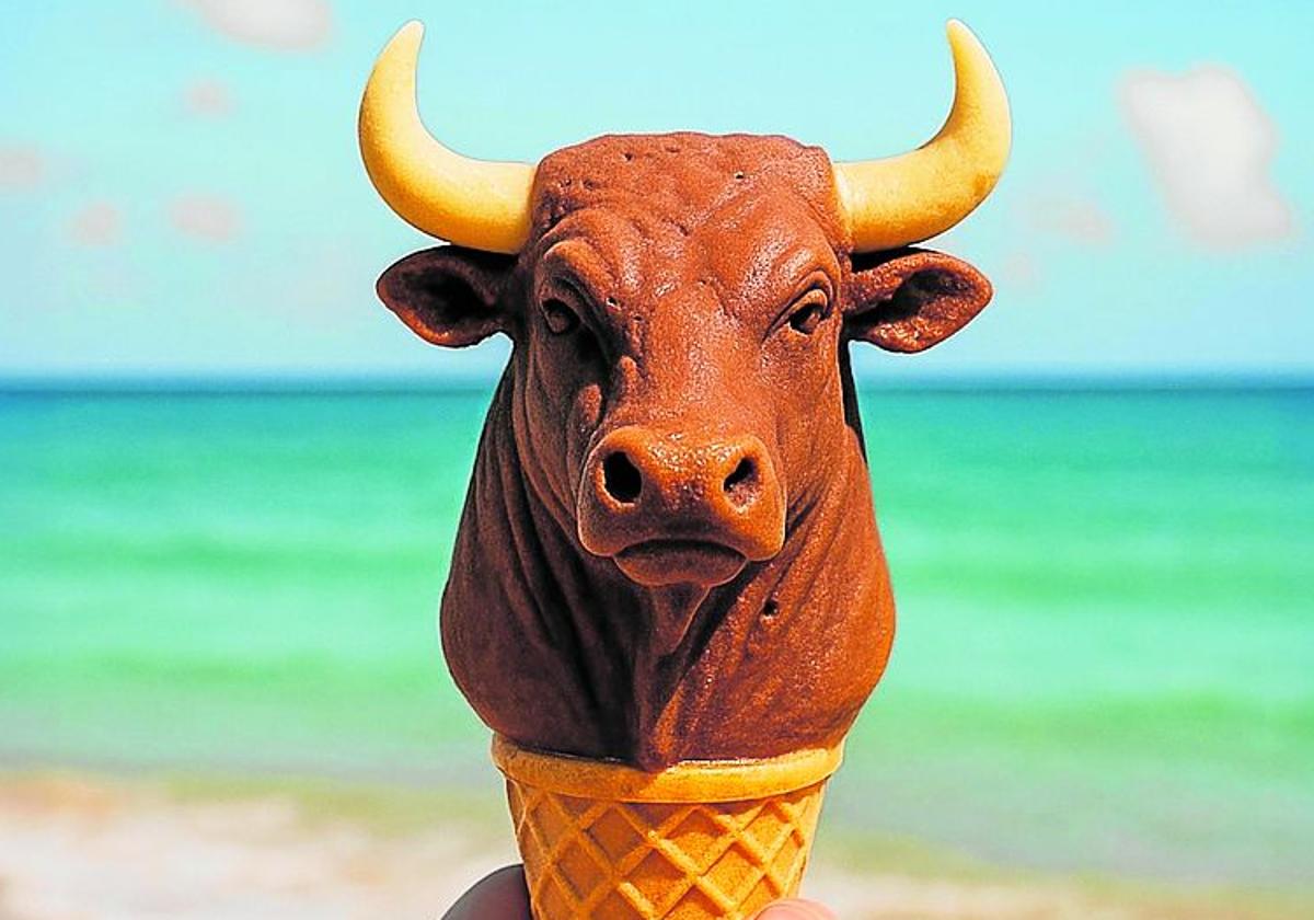 Cartel de la feria, con guiño a los helados de la fiesta donostiarra.