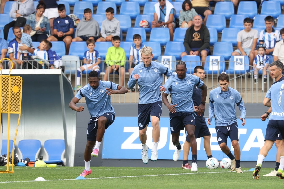 Entrenamiento al calor de la afición