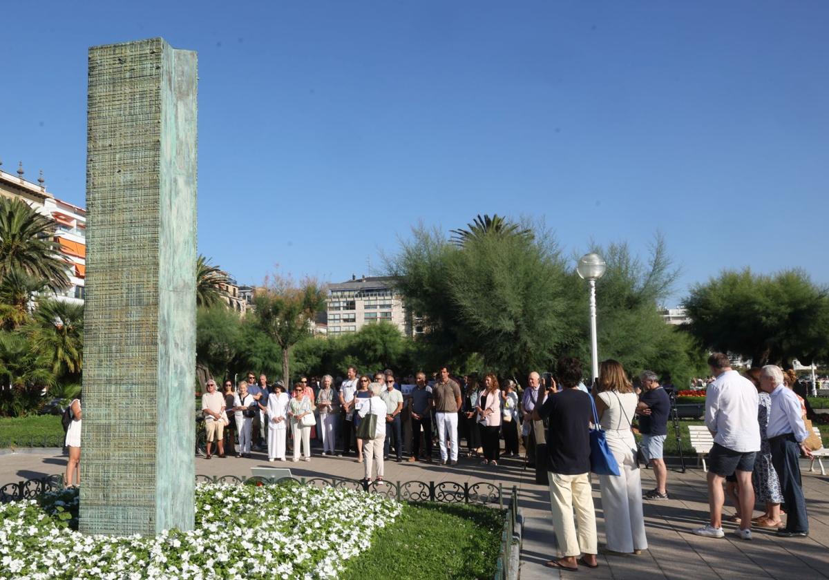 Acto en memoria de Miguel Ángel Blanco, ayer en Alderdi Eder.