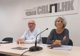 Emilia Málaga, presidena del CRL, durante la presentación del informe.