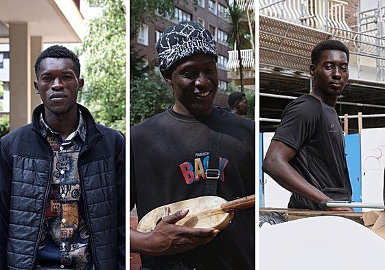 Moussa S., Harouna A. y Wakery D., malienses.