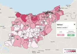 Zarautz e Irun son los municipios donde más crece la oferta de pisos turísticos en Gipuzkoa