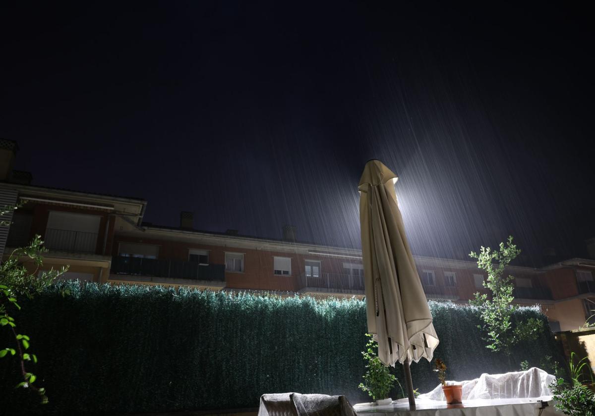 Tormenta caída este viernes por la noche en Irura.