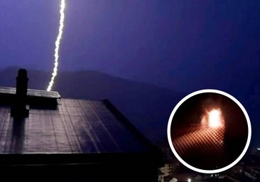 Susto en Elgoibar tras reventar un rayo la tubería del gas de un edificio y causar un incendio