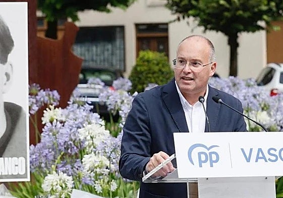 Miguel Tellado, este sábado en el homenaje a Miguel Ángel Blanco en Ermua.