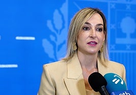 Maria Ubarretxena este martes ante los medios.