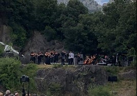Concierto de ayer en la cantera de Angurreta en Mañaria.