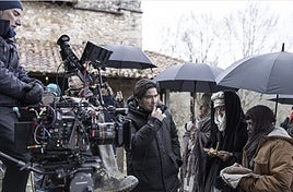 Paul Urkijo, 'Gaua' filmaren filmaketan.