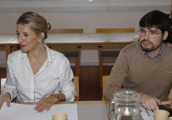 Yolanda Díaz y Lander Martínez.