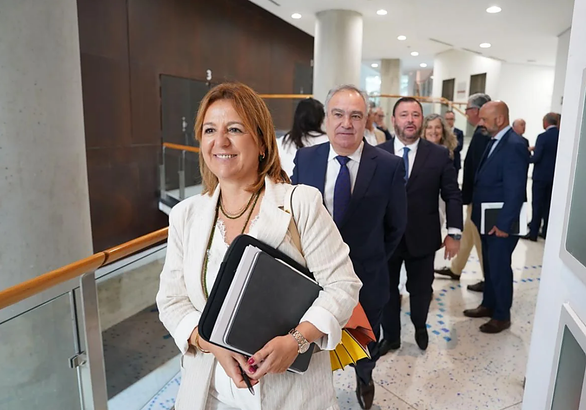 Tamara Yagüe, presidenta de Confebask, este jueves por la mañana en el Euskalduna