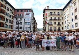 Concentración en Zarautz esta mañana