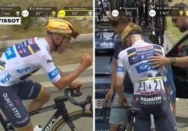 El calvario de Remco Evenepoel en el Tourmalet: del cabreo con la televisión al abandono