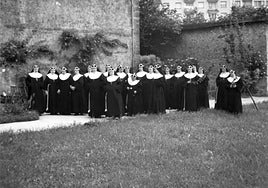 Imagen del año 1960 de las religiosas en el convento.