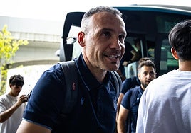 Sergio, a la llegada del hotel.