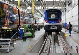 Modelo de tren de CAF similar al que se construiría en Bélgica.