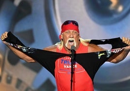 Hulk Hogan el verano pasado durante un acto de apoyo a Donald Trump.