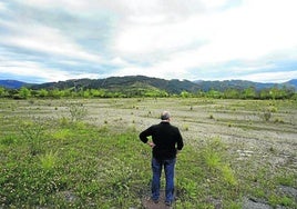 Terrenos de Bergara en los que estaba proyectada la planta de tratamiento de residuos papeleros para la producción de cemento y cal.