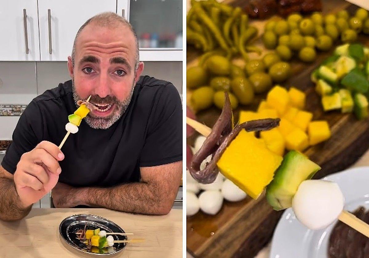 El chef que triunfa en redes con su receta de gildas con mango, aguacate y membrillo: «La combinación de sabores es brutal»