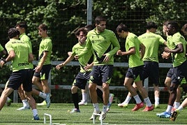 Zakharyan, en un entrenamiento en Zubieta.