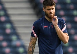 Duje Ćaleta-Car, del Olympique de Lyon en una imagen de la Eurocopa 2020.