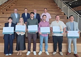 Los seis galadornados con premio de fin de máster.