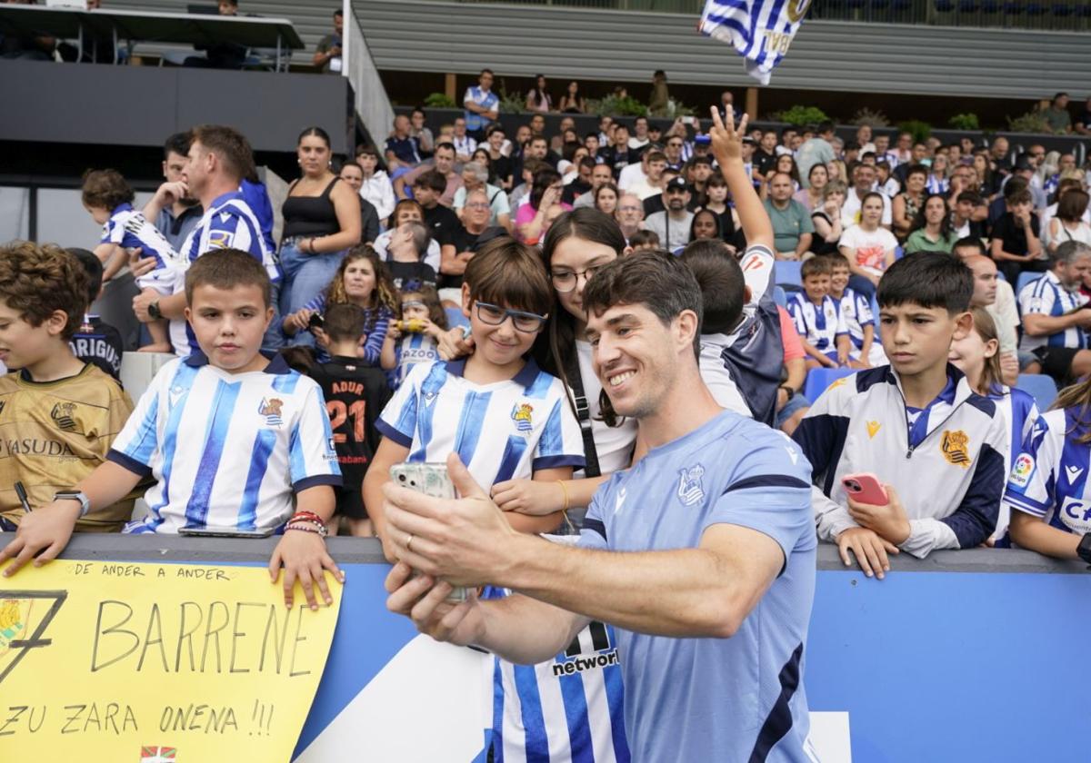 La afición de la Real Sociedad, volcada con el equipo