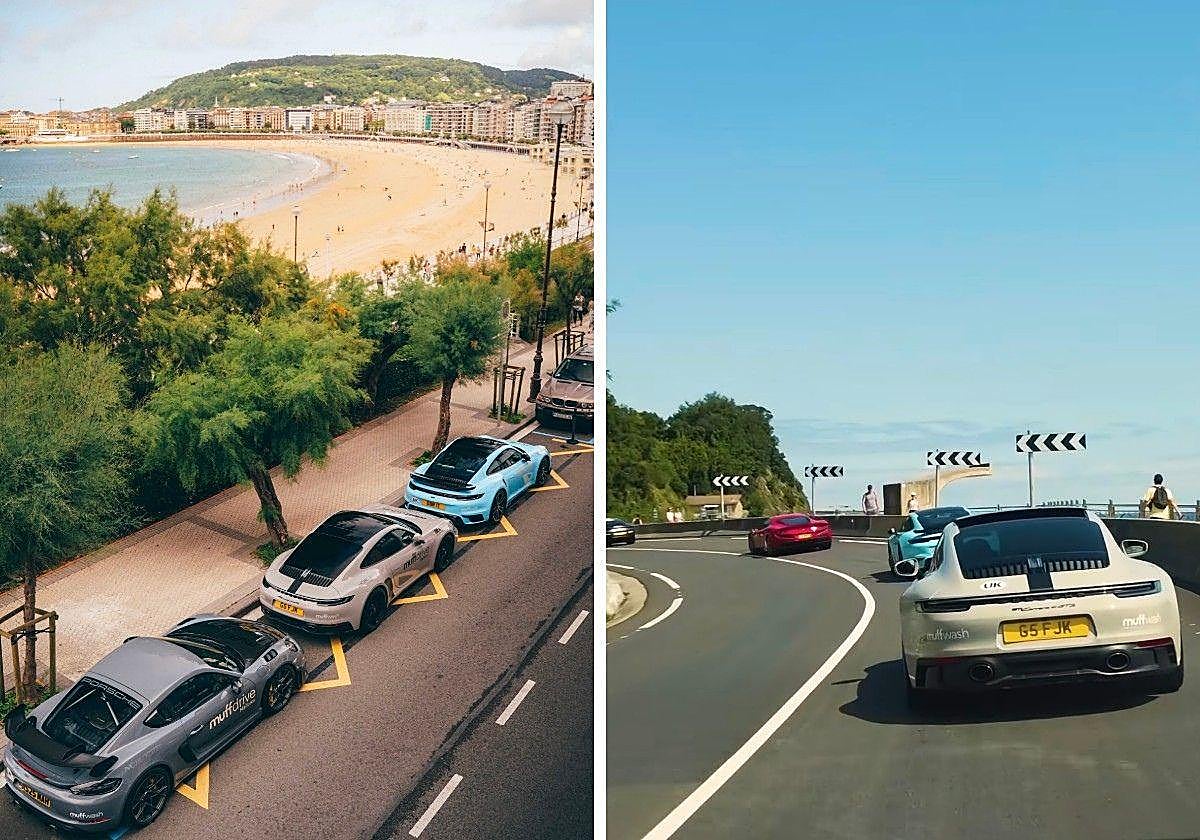 Los coches de lujo que se estacionan en San Sebastián: «Un gran recorrido por el norte»