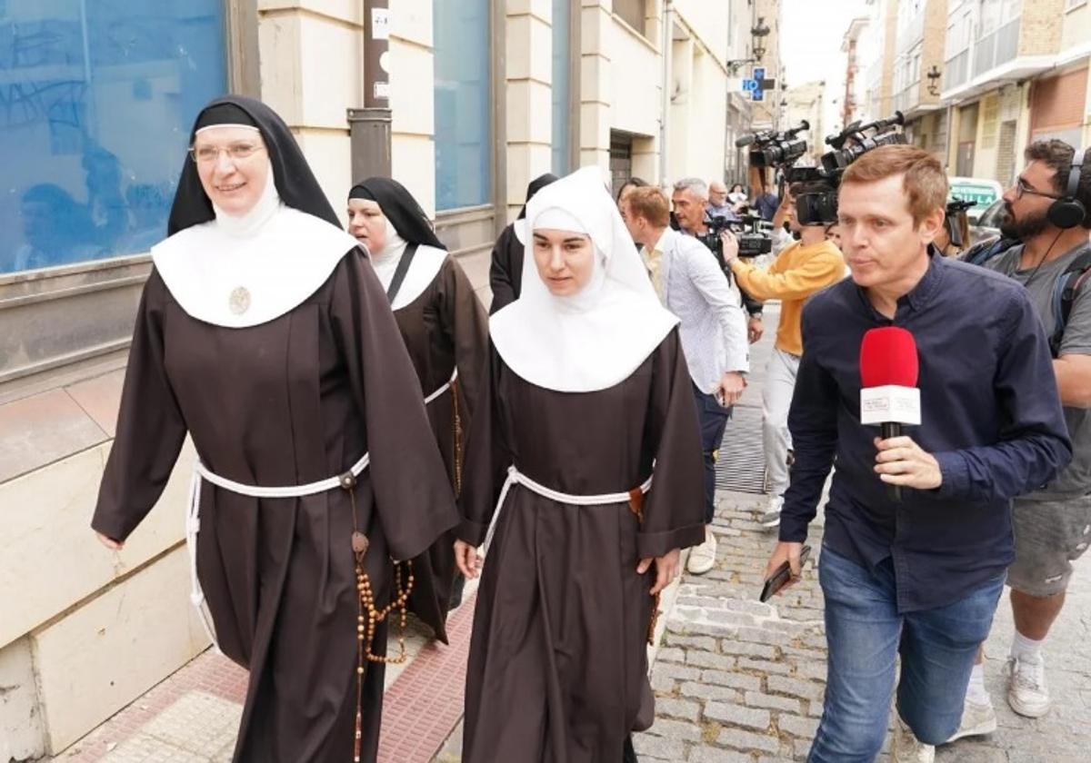 Las monjas cismáticas, el pasado martes en Briviesca