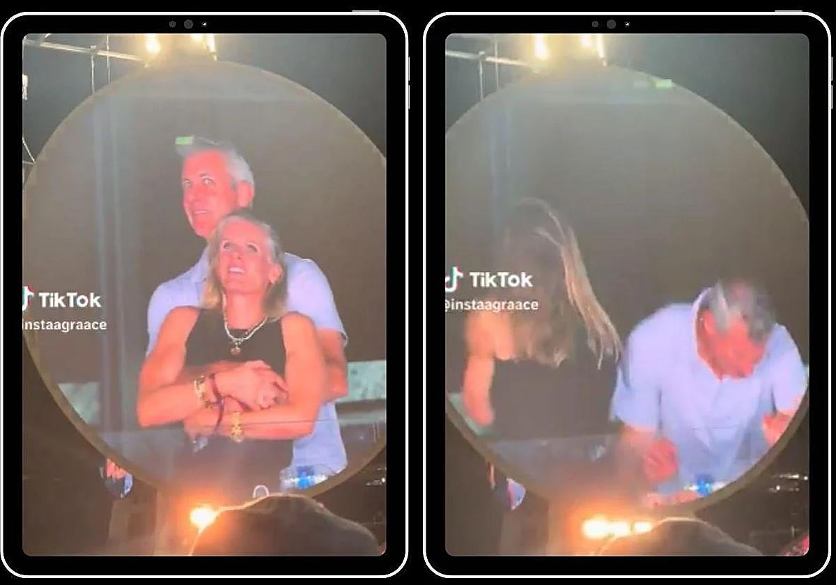 La imagen viralizada durante un concierto de Coldplay.