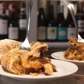 Pintxo de tortilla de patatas del Bar Antonio de Donostia.