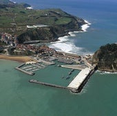 Vista aérea de Getaria, cuyo puerto interior necesita una renovación que será ejecutada sin modificar su altura.