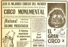 En 1962 apareció en tierras donostiarras algo así como la selección mundial circense.
