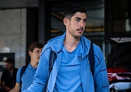 Carlos Fernández, durante un viaje con la Real