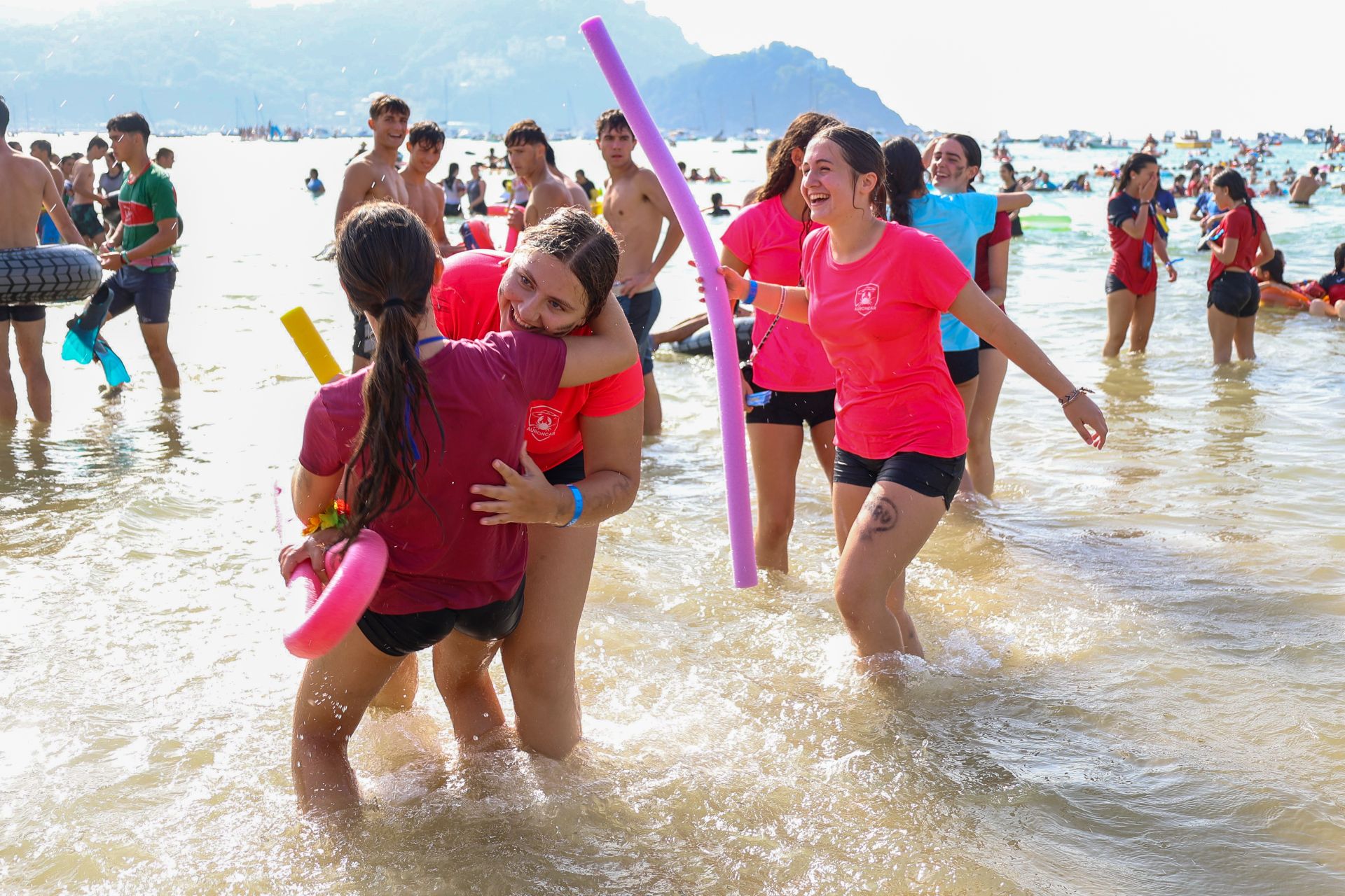 Multitudinario abordaje en San Sebastián