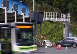 Imagen del peaje de los Túneles de Artxanda.