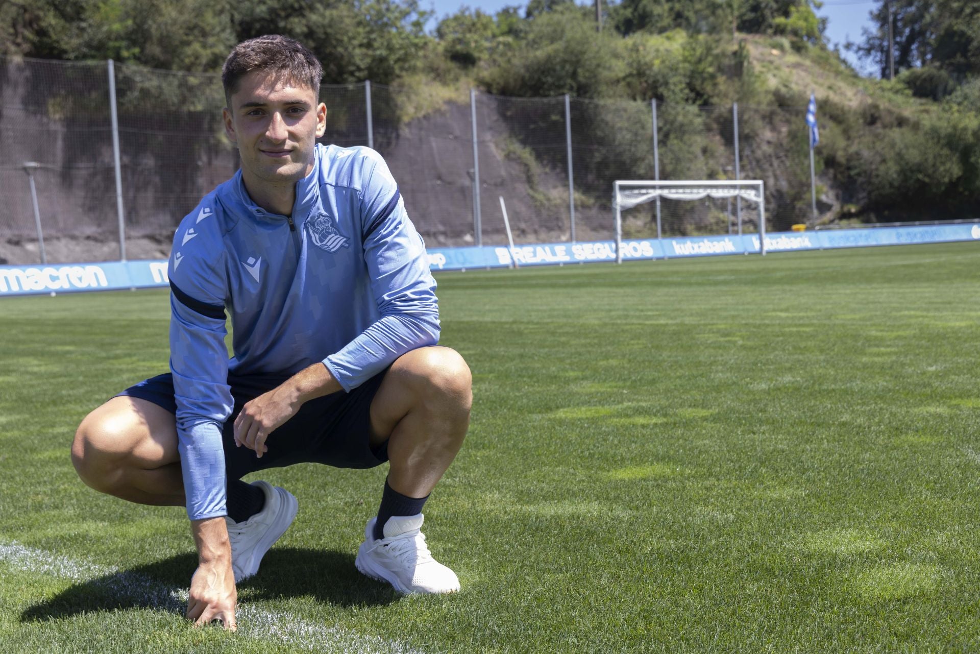 Jon Gorrotxategi, tras un entrenamiento en Zubieta