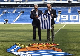 Baihas Baghdadi, fundador de Baghdadi Capital, junto a Jokin Aperribay este jueves en Anoeta.