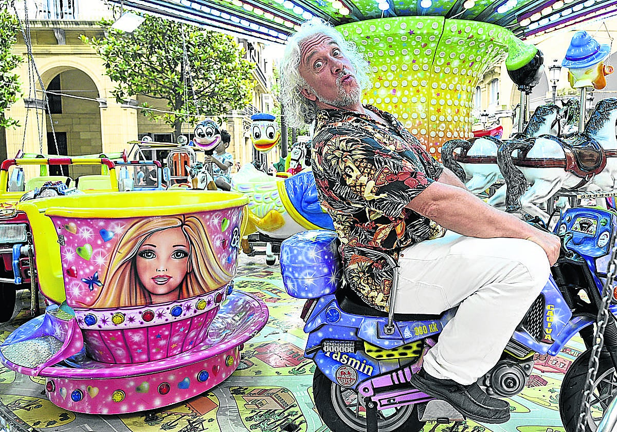 Óscar Terol, preparándose para la semana de humor que inicia hoy en el Principal.