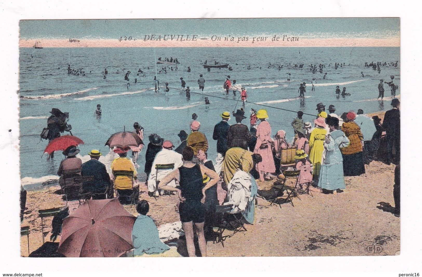 Playa de Deauville a comienzos del siglo XX. Pronto se convertirá en campo de batalla de la Gran Guerra.
