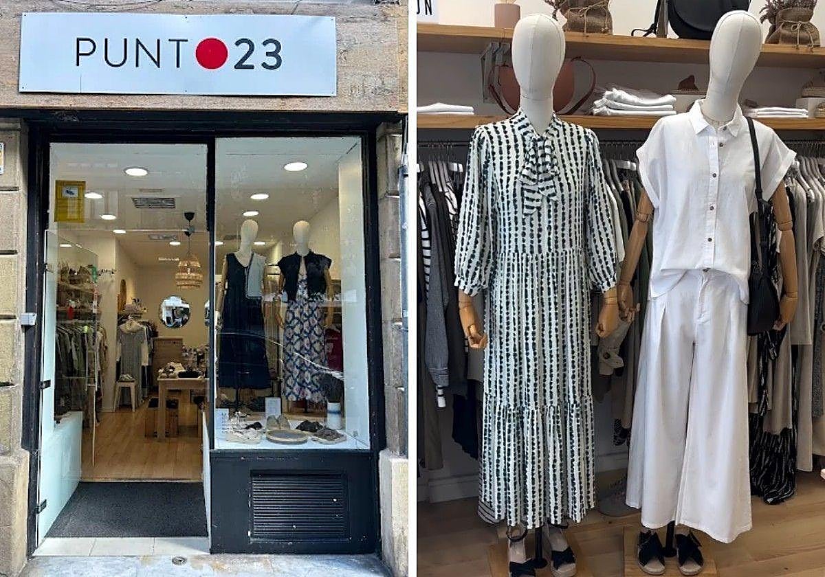 Escaparate de Punto 23 en San Sebastián.