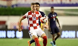 Sucic, durante un partido de Croacia