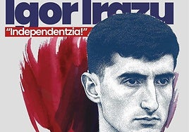 El cartel de presentación del fichaje de Igor Irazu por el Moscardó.