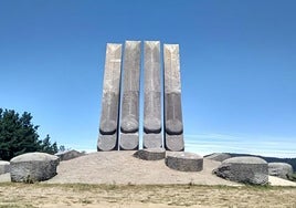 La cima del monte Besaide y final de la ruta Gongetako Meatzetik Besaidera.